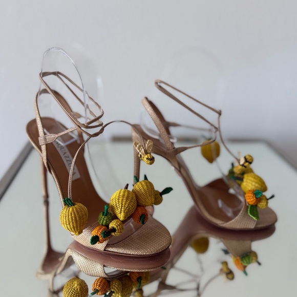 New Aquazzura Citrus Punch Sandals 105mm 35 $1,150 - Picture 7 of 13